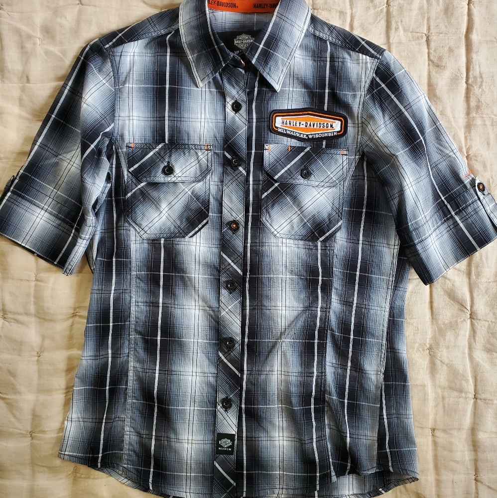 Harley Davidson Museum button down